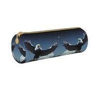 WXZYFP Eagle under the stars Astuccio ecologico in pelle a grana incrociata, leggero e portatile, adatto per l'uso quotidiano.