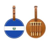 WXZYFP El Salvador - Borsa da golf in pelle PU stampata su un solo lato, design a 5 puntine con clip da cintura da 20 cm.