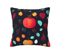 WXZYFP Federa universale per tutte le stagioni, stampa su entrambi i lati, motivo fiori di zucca, 40,6 x 40,6 cm, 100% poliestere