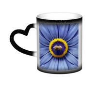 WXZYFP Fiore cuore ape nero È una tazza che cambia colore, nero per freddo e bianco per caldo e più resistente dopo il lavaggio a mano. Pigiama da donna a maniche corte, pigiama da donna a maniche