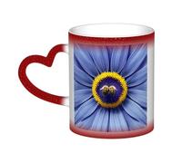 WXZYFP Fiore cuore ape rosso È una tazza che cambia colore, nero per freddo e bianco per caldo e più resistente dopo il lavaggio a mano. Pigiama da donna a maniche corte, pigiama da donna a maniche