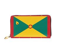 WXZYFP Flag of Grenada Portafoglio lungo in pelle, stampa fronte/retro, materiale in pelle microfibra, unisex, impermeabile e resistente