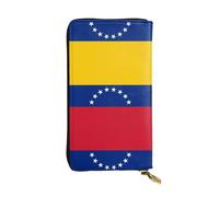 WXZYFP Flag of Venezuela Portafoglio lungo in pelle stampata su entrambi i lati, unisex, 12 scomparti per carte di credito, 3 scomparti per contanti