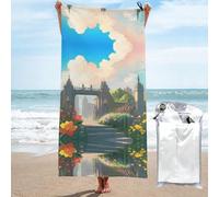 WXZYFP Fuori dal cancello del castello 69,8 x 139,7 cm è un asciugamano da bagno in fibra ad asciugatura rapida (stile verticale), adatto per sport, viaggi e uso domestico.