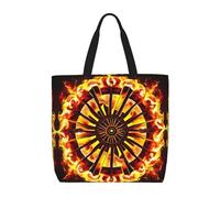 WXZYFP Girando la fiamma. È una comoda borsa monospalla, adatta per lo shopping, i viaggi e le esigenze della vita quotidiana. Nero, Taglia unica