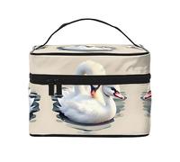 WXZYFP Graziosa borsa cosmetica da viaggio a forma di piccolo cigno, essenziale per gli appassionati di viaggi all'aperto, ha una semplice struttura interna.