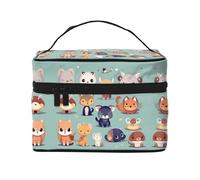 WXZYFP Graziosa borsa cosmetica da viaggio, essenziale per gli appassionati di viaggi all'aperto, ha una semplice struttura interna., Nero, Taglia unica