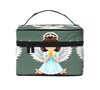 WXZYFP Graziosa trousse da viaggio con piccolo angelo, essenziale per gli appassionati di viaggi all'aperto, ha una semplice struttura interna., Nero, Taglia unica