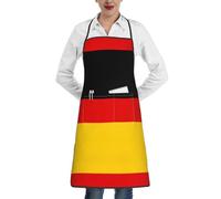 WXZYFP Grembiule con stampa con bandiera tedesca, grembiule da cucina, impermeabile e resistente all'olio, pittura per grill chef