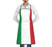 WXZYFP Grembiule stampato con bandiera italiana, grembiule da cucina, impermeabile e resistente all'olio, pittura per grill da chef, bianco, taglia unica