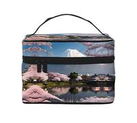 WXZYFP Il Monte Fuji all'inizio della primavera Borsa cosmetica da viaggio, essenziale per gli appassionati di viaggi all'aperto, ha una struttura interna semplice.