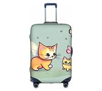 WXZYFP Kitten Butterfly La copertura protettiva per la valigia con una stampa unica su entrambi i lati ti aiuta a evitare di prendere la valigia sbagliata durante il viaggio., Bianco, Grande