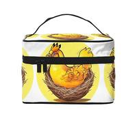 WXZYFP La borsa cosmetica Bird's Nest Golden Chicken Travel, essenziale per gli appassionati di viaggi all'aperto, ha una semplice struttura interna.