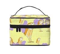 WXZYFP La borsa cosmetica da viaggio con gufo in piedi, essenziale per gli appassionati di viaggi all'aperto, ha una semplice struttura interna.