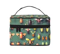 WXZYFP La borsa cosmetica Insect Atlas Travel, essenziale per gli appassionati di viaggi all'aperto, ha una struttura interna semplice.