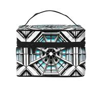 WXZYFP La borsa cosmetica Octagon Building Travel, essenziale per gli appassionati di viaggi all'aperto, ha una semplice struttura interna.