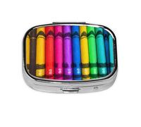 WXZYFP La mini scatola quadrata dei medicinali è adatta per mettere in tasche o portafogli. È facile da aprire e pratico.pastelli colorati