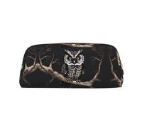 WXZYFP Late Night Owl L'astuccio è realizzato in pelle a grana incrociata (PVC), fodera in 100% poliestere e stampa a schermo intero