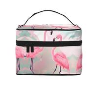 WXZYFP Love Flamingo Travel borsa cosmetica, essenziale per gli appassionati di viaggi all'aperto, ha una semplice struttura interna., Nero, Taglia unica