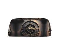 WXZYFP Magical Design Norse Runes Compass L'astuccio è realizzato in pelle a grana incrociata (PVC), fodera in 100% poliestere e stampa a schermo intero