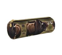 WXZYFP Mighty Highland Yak Astuccio ecologico in pelle a grana incrociata, leggero e portatile, adatto per l'uso quotidiano.