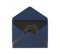 WXZYFP Misteriosi cosmici buchi neri blu con bordi dorati perlescenti biglietto di auguri, la carta è spessa e resistente e può essere aperta e chiusa piegando.