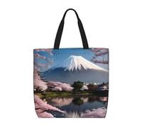 WXZYFP Monte Fuji all'inizio della primavera È una comoda borsa monospalla, adatta per lo shopping, i viaggi e le esigenze della vita quotidiana., Nero, Taglia unica