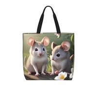WXZYFP Mouse in Love È una comoda borsa monospalla, adatta per lo shopping, i viaggi e le esigenze della vita quotidiana., Nero, Taglia unica
