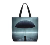 WXZYFP Ombrello nero sotto la pioggia È una comoda borsa monospalla, adatta per shopping, viaggi e esigenze di vita quotidiana., Nero, Taglia unica