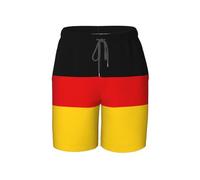 WXZYFP Pantaloni da spiaggia con bandiera tedesca, morbidi e traspiranti, con coulisse in vita, adatti per lo sport e il tempo libero., nero, Large Short