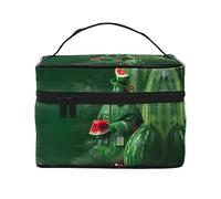 WXZYFP Patrick's Watermelon Festival Travel borsa cosmetica, essenziale per gli appassionati di viaggi all'aperto, ha una semplice struttura interna., Nero, Taglia unica