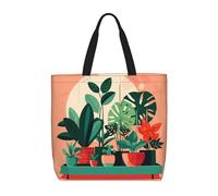 WXZYFP Piante verdi in vaso da interno È una comoda borsa a tracolla, adatta per shopping, viaggi e esigenze di vita quotidiana., Nero, Taglia unica