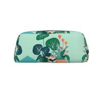 WXZYFP Piante verdi in vaso per interni L'astuccio è realizzato in pelle a grana incrociata (PVC), fodera in 100% poliestere e stampa a schermo intero