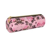 WXZYFP Pretty Pink Roses Astuccio in pelle a grana incrociata ecologico, leggero e portatile, adatto per l'uso quotidiano.