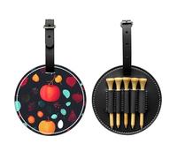 WXZYFP Pumpkin Flowers - Borsa per tee da golf in pelle PU stampata su un solo lato, design a 5 puntine con clip da cintura da 20 cm.