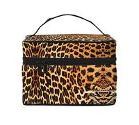 WXZYFP Righe su leopardi Borsa cosmetica da viaggio, essenziale per gli appassionati di viaggi all'aperto, ha una semplice struttura interna.