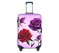 WXZYFP Rose rosse e viola La custodia protettiva per la valigia con una stampa unica su entrambi i lati ti aiuta a evitare di prendere la valigia sbagliata durante il viaggio.