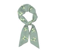 WXZYFP Sciarpa lunga in seta con gigli bianchi, il materiale è morbido, setoso e lucido, può essere utilizzata come foulard, sciarpa, accessori di abbigliamento