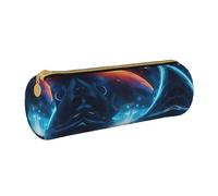 WXZYFP Science Fiction Future Astuccio in pelle a grana incrociata ecologico, leggero e portatile, adatto per l'uso quotidiano.