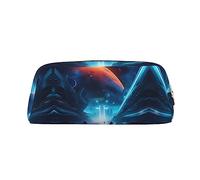 WXZYFP Science Fiction Future L'astuccio è realizzato in pelle a grana incrociata (PVC), fodera in 100% poliestere e stampa a schermo intero