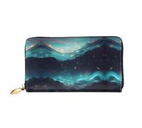 WXZYFP Science Fiction Stars Portafoglio lungo in pelle, stampa fronte/retro, materiale in pelle microfibra, unisex, impermeabile e resistente