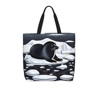 WXZYFP Sigilli sul ghiaccio È una comoda borsa a tracolla singola, adatta per shopping, viaggi e esigenze di vita quotidiana., Nero, Taglia unica