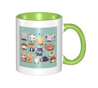 WXZYFP Simpatici animaletti Tazza in ceramica bicolore (double-face), può essere utilizzata per acqua potabile o come artigianato