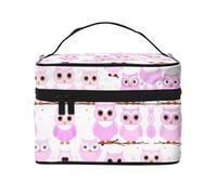 WXZYFP Simpatico gufo multifunzionale borsa cosmetica portatile con design a strati interno ed esterno, facile da organizzare varie forniture.