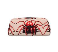 WXZYFP Simpatico piccolo ragno rosso L'astuccio è realizzato in pelle a grana incrociata (PVC), fodera in 100% poliestere e stampa a schermo intero