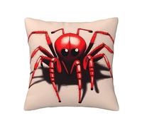 WXZYFP Simpatico piccolo ragno rosso stampato su entrambi i lati, federa universale per tutte le stagioni, 40,6 x 40,6 cm, 100% poliestere
