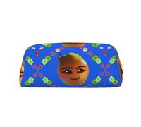 WXZYFP Smiley Yellow Pear L'astuccio è realizzato in pelle a grana incrociata (PVC), fodera in 100% poliestere e stampa a schermo intero