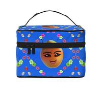 WXZYFP Smiley Yellow Pear Travel borsa cosmetica, essenziale per gli appassionati di viaggi all'aperto, ha una semplice struttura interna., Nero, Taglia unica