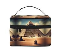 WXZYFP Sognando le piramidi di Khufu Borsa cosmetica portatile multifunzionale con design a strati interno ed esterno, facile da organizzare varie forniture.