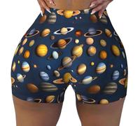 WXZYFP Solar System Planets - Pantaloncini sportivi elasticizzati e confortevoli, adatti per il tempo libero quotidiano., nero, M